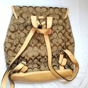 Coach | Bags | Coach Vintage Khaki Monogram Logo And Leather  display picture 1